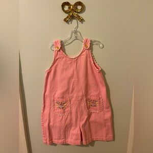 Louise Misha Girls Romper w/floral pockets  Size 8